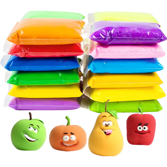 Set Plastilina Inteligenta Magicul Clay, Plastilina Modelatoare Moale Si Elastica, Include Accesorii Modelare, 12 Pungi, Multicolor, Varsta +3 Ani