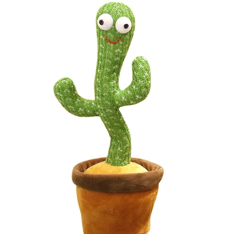 Jucarie Cactus Dansator, Interactiv, Canta si Imita, Plus, Verde, 37cm