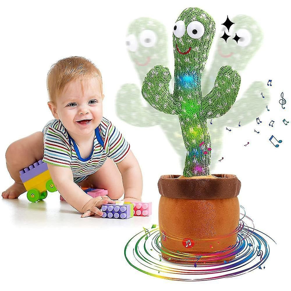 Jucarie Cactus Dansator, Interactiv, Canta si Imita, Plus, Verde, 37cm