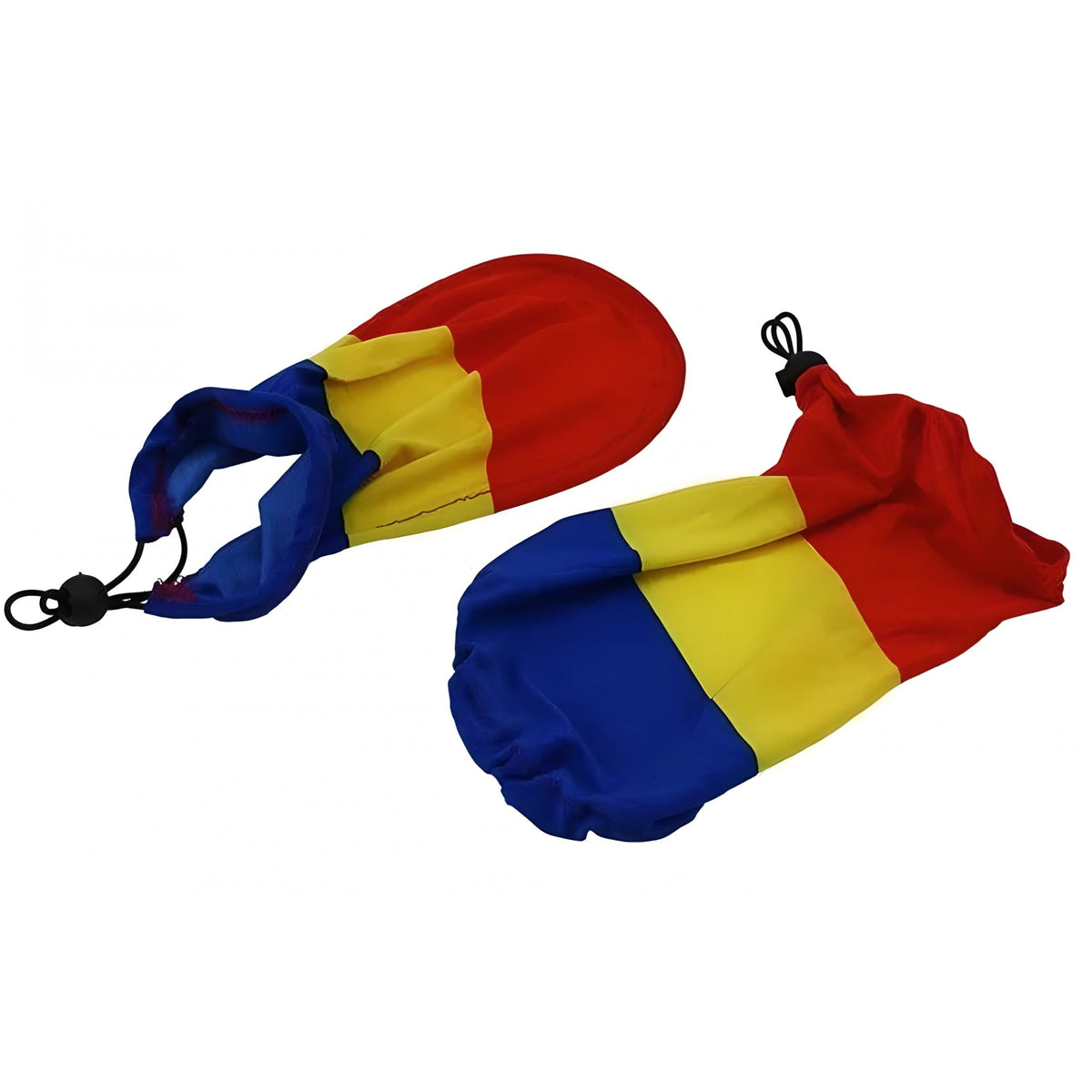 Set 2 Huse Pentru Oglinzi Auto, Tricolor Steagul Romaniei, Material Textil Elastic Ajustabil, 18 x 23 cm, Rosu, Galben, Albastru