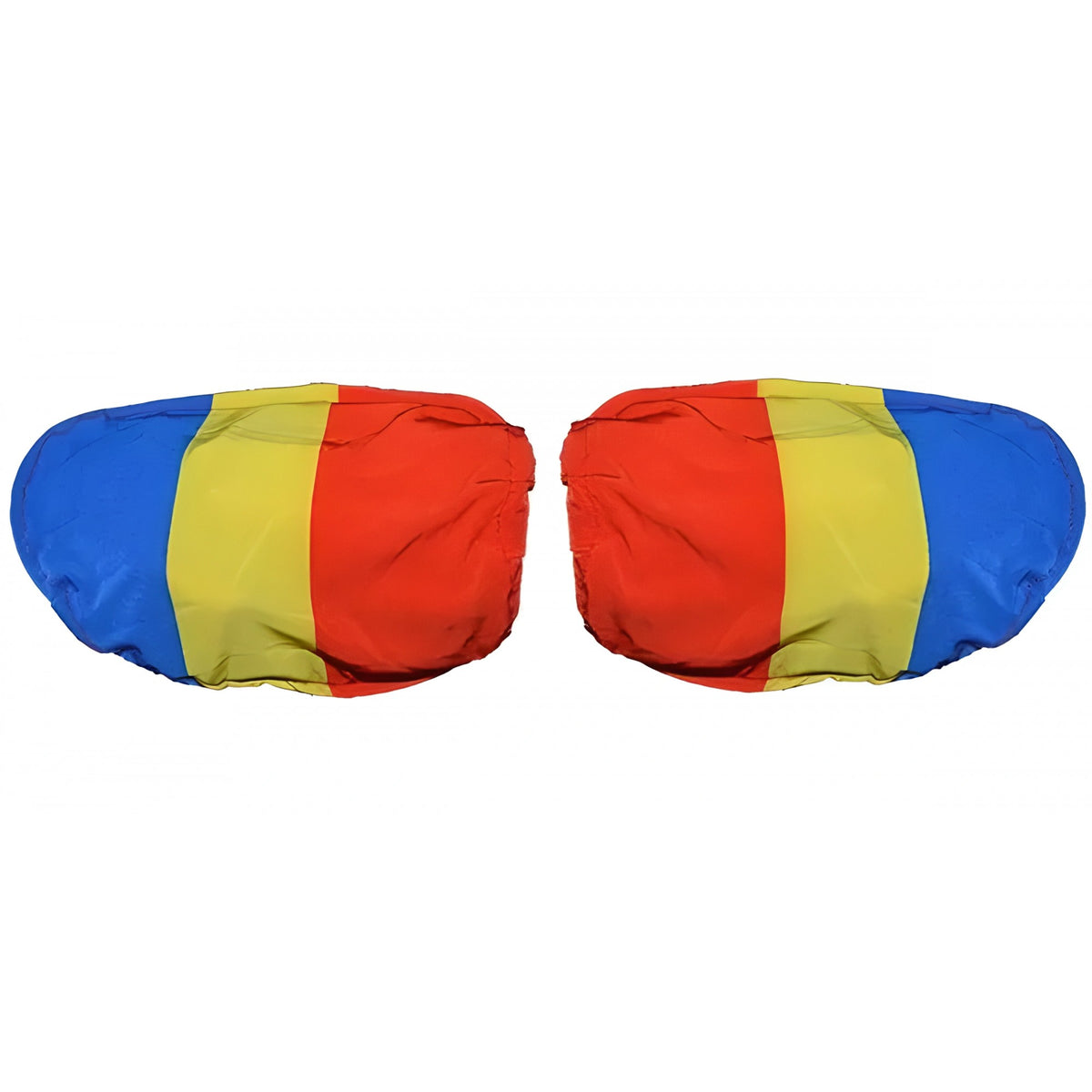 Set 2 Huse Pentru Oglinzi Auto, Tricolor Steagul Romaniei, Material Textil Elastic Ajustabil, 18 x 23 cm, Rosu, Galben, Albastru