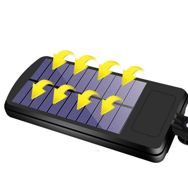 Lampa Solara De Exterior Cu Senzor De Miscare Si Lumina, Proiector LED COB 20W, Protectie IP65, 3 Moduri Iluminare, Telecomanda, ABS, 100 LED, Alb Rece