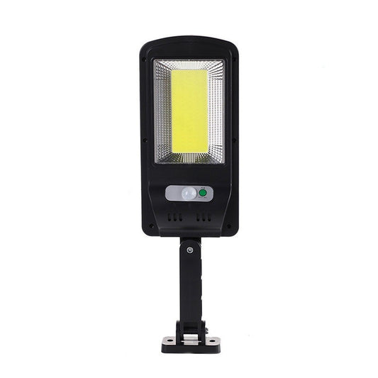 Lampa Solara De Exterior Cu Senzor De Miscare Si Lumina, Proiector LED COB 20W, Protectie IP65, 3 Moduri Iluminare, Telecomanda, ABS, 100 LED, Alb Rece
