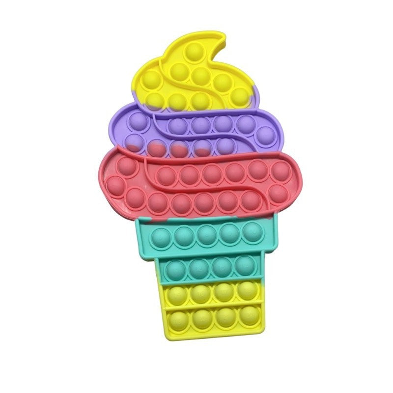 Jucarie Antistres Pop It Now and Flip It, Model Vafa, Silicon Moale, Reutilizabila si Lavabila, 20 cm, Multicolor