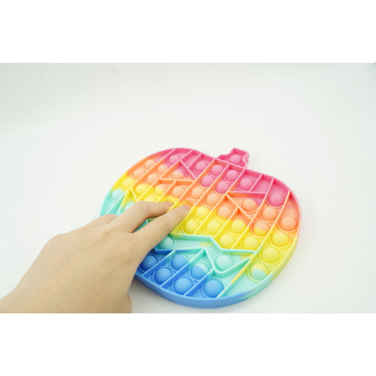Jucarie Antistres Pop It Now and Flip It, Model Dovleac Halloween, Silicon Flexibil, Multicolor