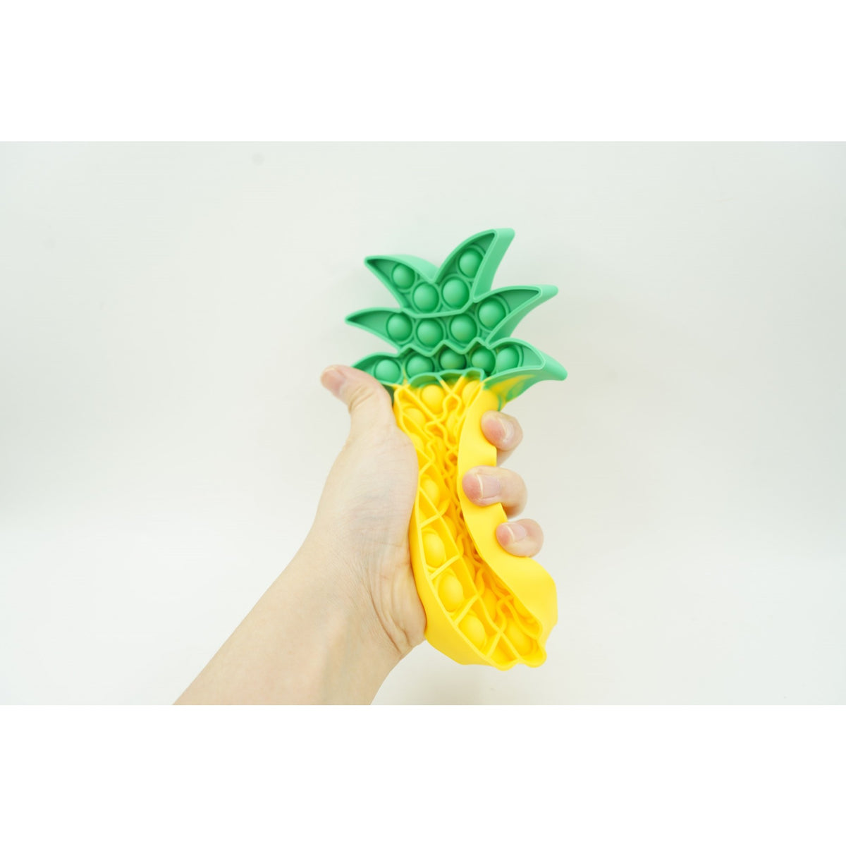 Jucărie Antistres Pop It Now and Flip It, Model Ananas, Silicon, Galben/Verde