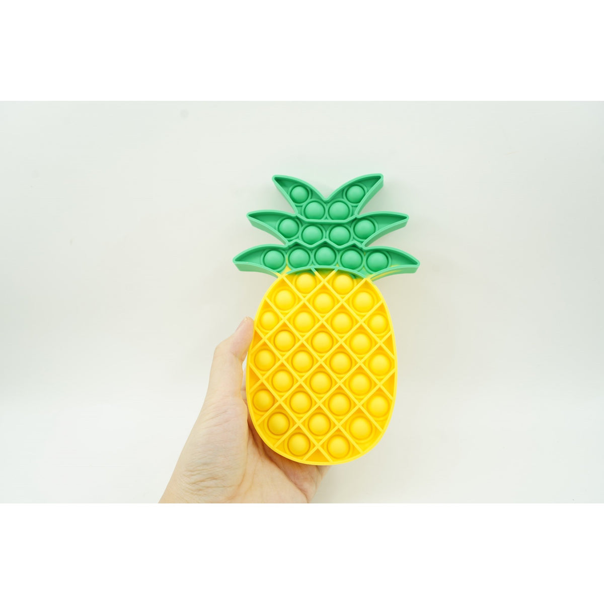 Jucărie Antistres Pop It Now and Flip It, Model Ananas, Silicon, Galben/Verde