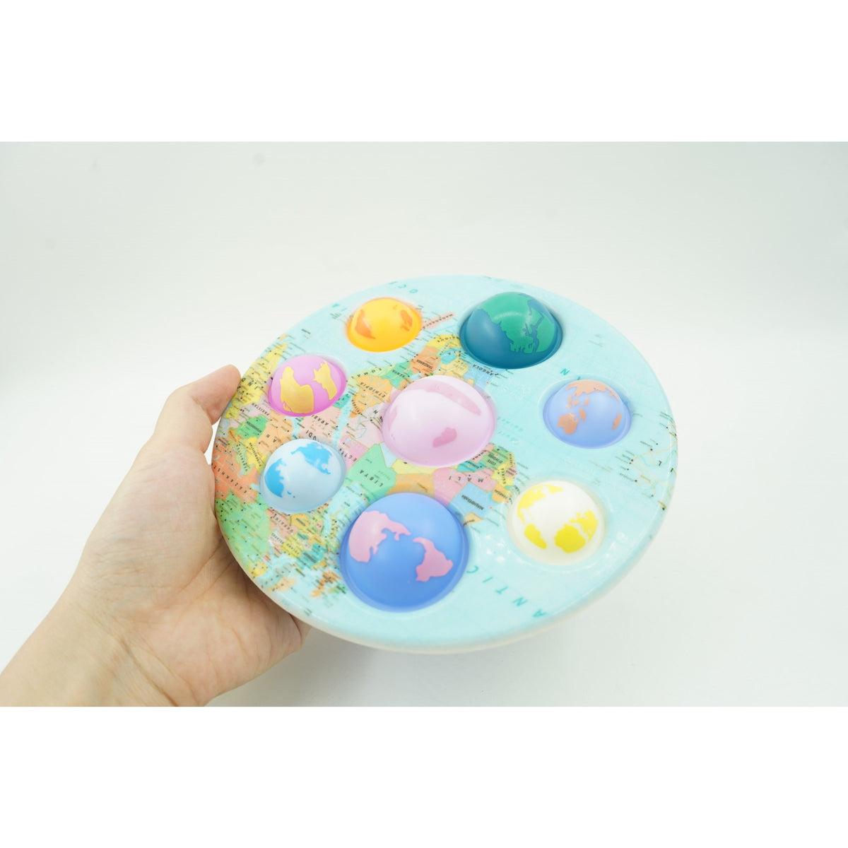 Jucarie Senzoriala Simple Dimple, Fidget Toy Antistres, Model Oceane, Multicolor