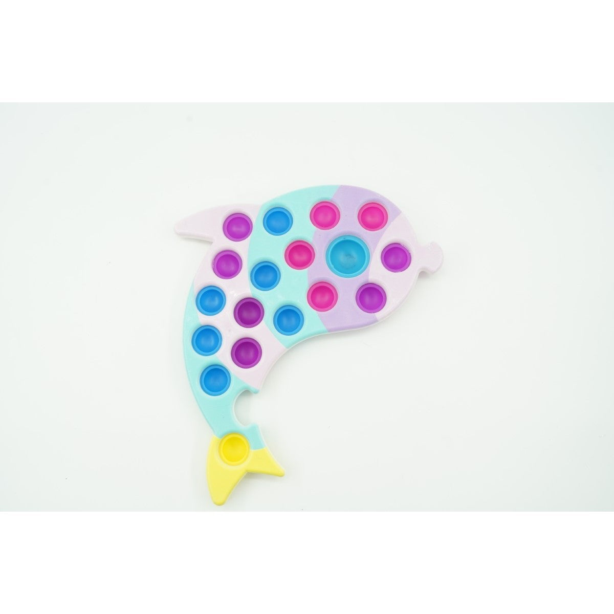 Jucărie Senzorială Antistres Simple Dimple, Formă Delfin, Silicon, Multicolor