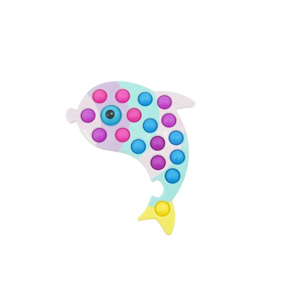Jucărie Senzorială Antistres Simple Dimple, Formă Delfin, Silicon, Multicolor
