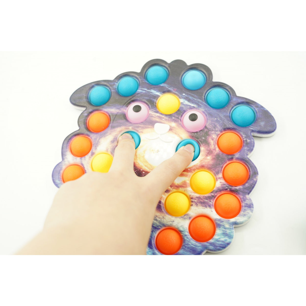 Jucărie Senzorială Antistres Simple Dimple, Formă Oaie, Silicon, Multicolor, V1