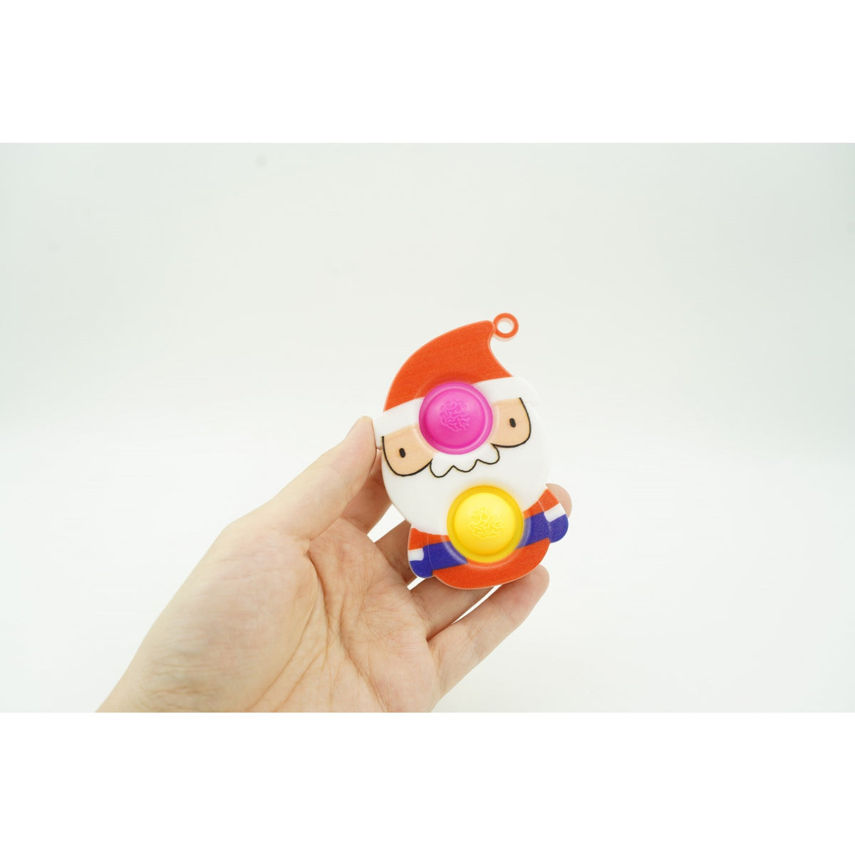 Breloc Jucărie Senzorială Antistres, Simple Dimple Cu 2 Buline, Model Moș Crăciun, Multicolor