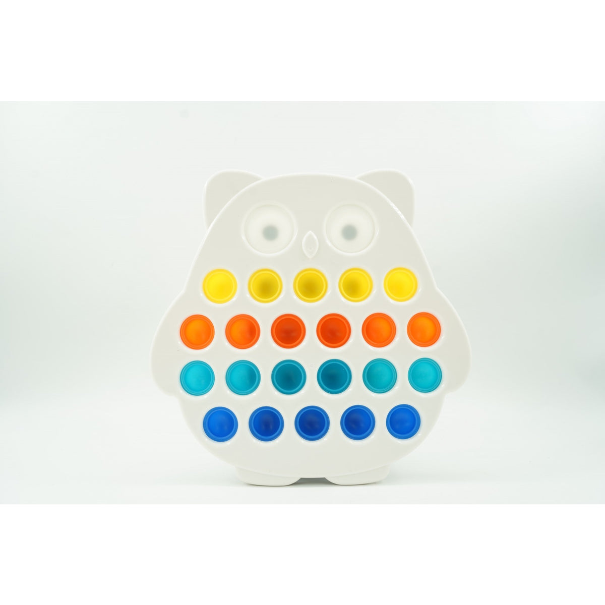 Jucarie Senzoriala Antistres Simple Dimple, Model Bufnita, Silicone, Multicolor, V3