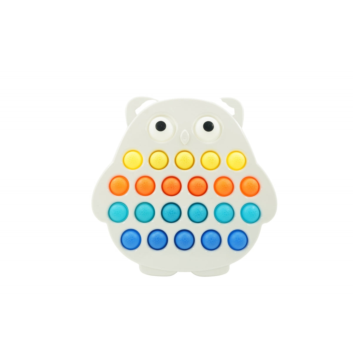 Jucarie Senzoriala Antistres Simple Dimple, Model Bufnita, Silicone, Multicolor, V3