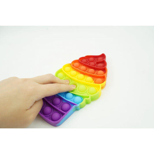 Jucarie Antistres Pop It Now and Flip It, Model Inghetata, Silicon Flexibil, Multicolor, Versiunea 1