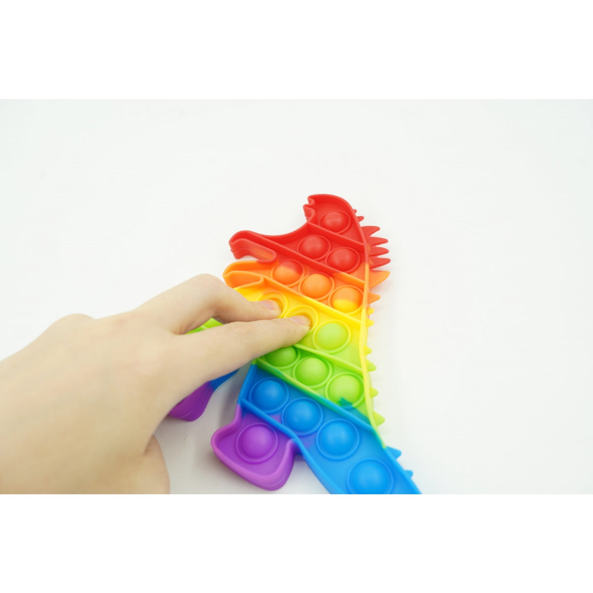 Jucarie Antistres Pop It Now and Flip It, Model Monstru Reversibil, Silicon Flexibil, Design Multicolor, 1 Bucata