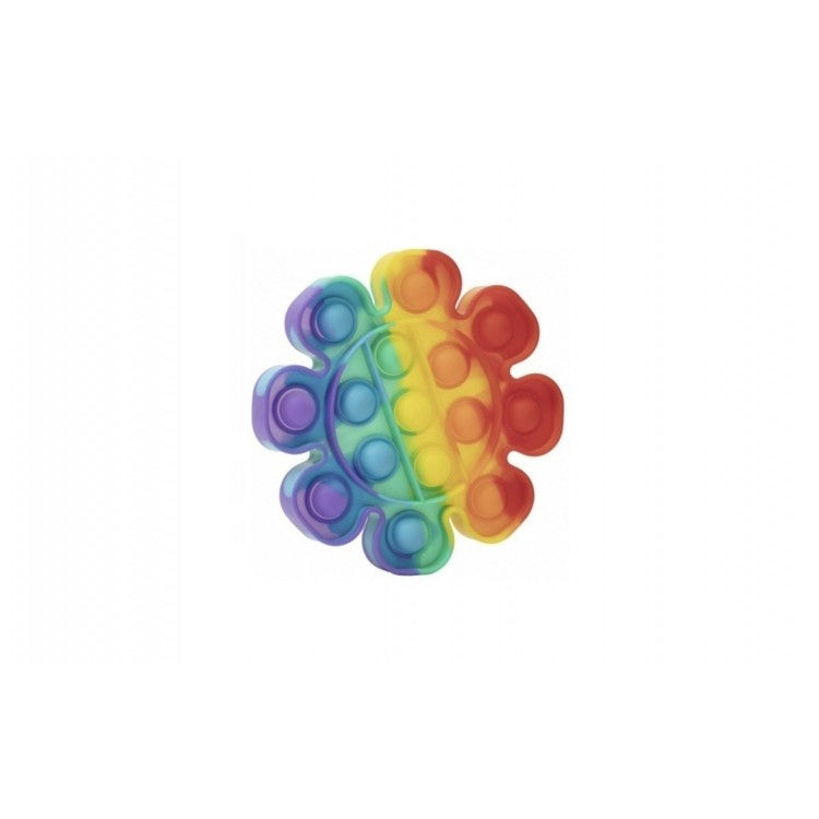 Jucarie Antistres Pop It Now and Flip It, Model Floare, Silicon, Multicolor, Model 2