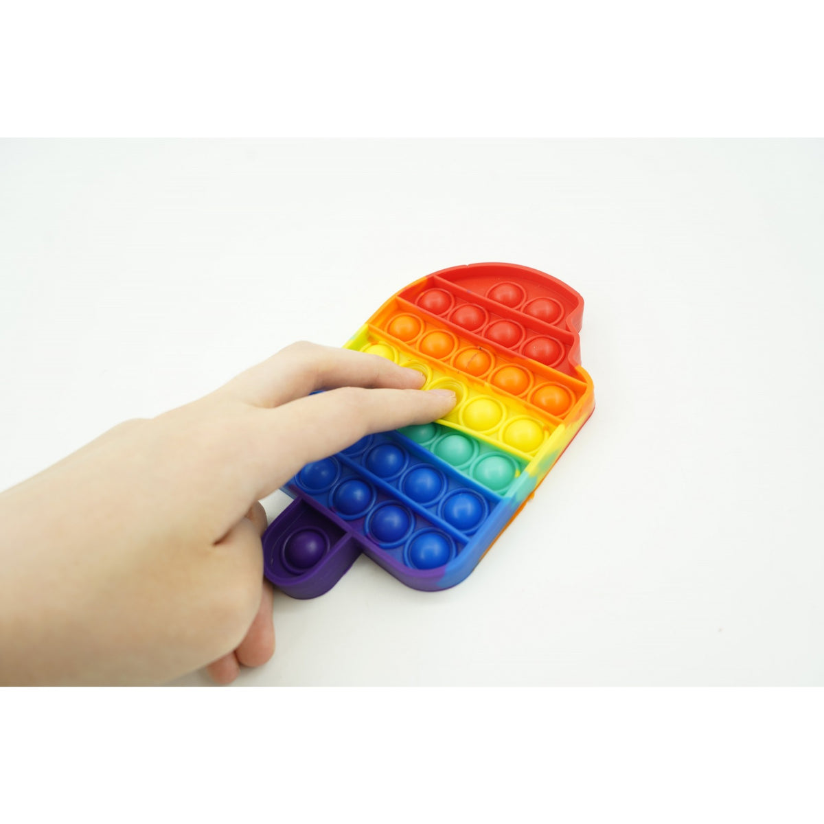 Jucarie Antistres Pop It Now and Flip It, Model Inghetata, Silicon Flexibil, Multicolor, Versiunea 2