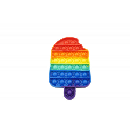 Jucarie Antistres Pop It Now and Flip It, Model Inghetata, Silicon Flexibil, Multicolor, Versiunea 2