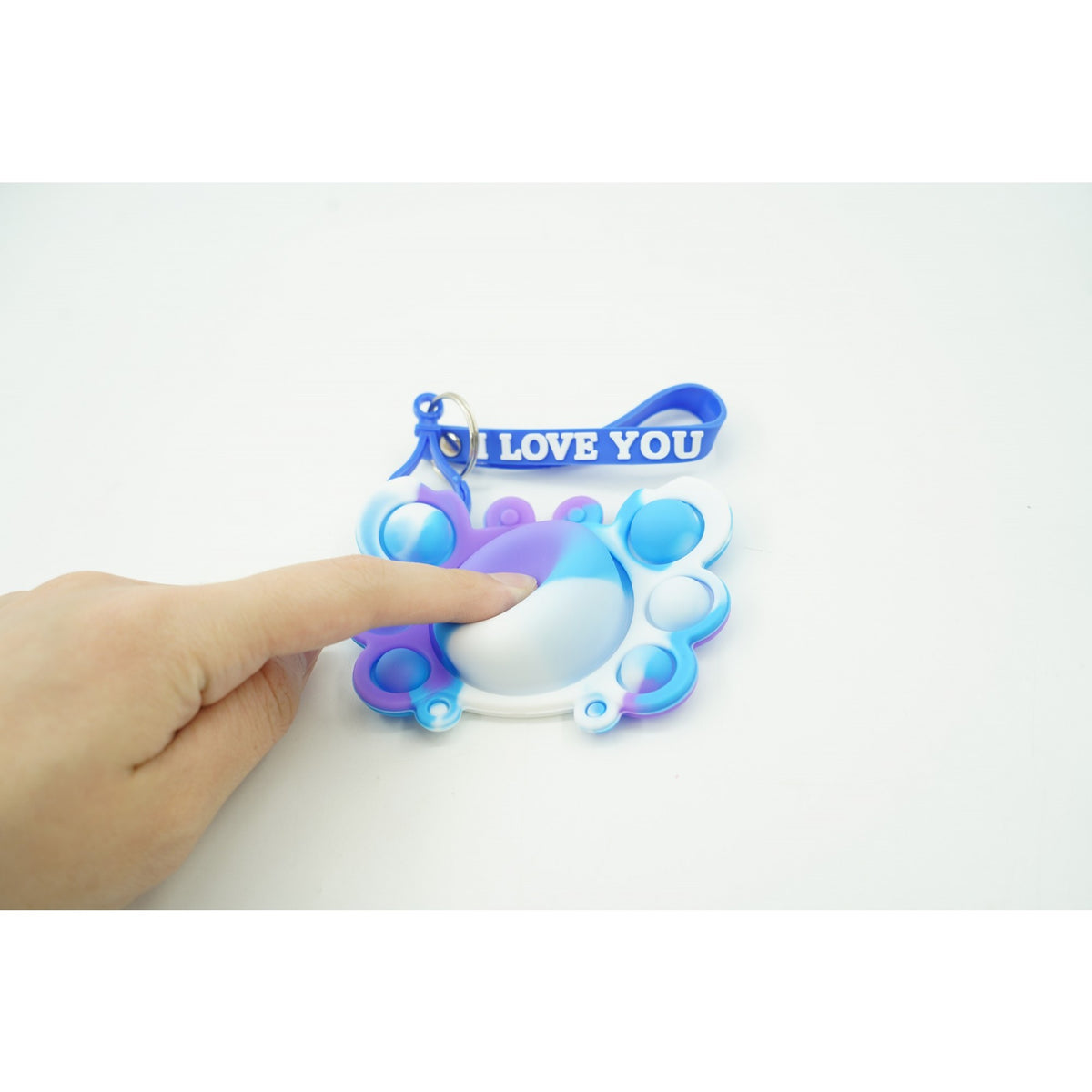 Pop It Now Jucarie Antistres, Breloc Silicon, Forma Crab, Multicolor, V2