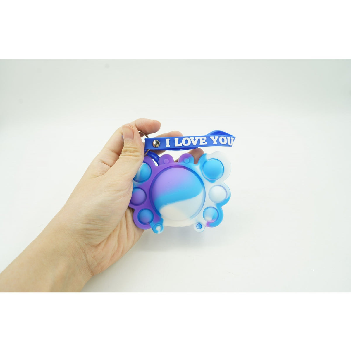 Pop It Now Jucarie Antistres, Breloc Silicon, Forma Crab, Multicolor, V2