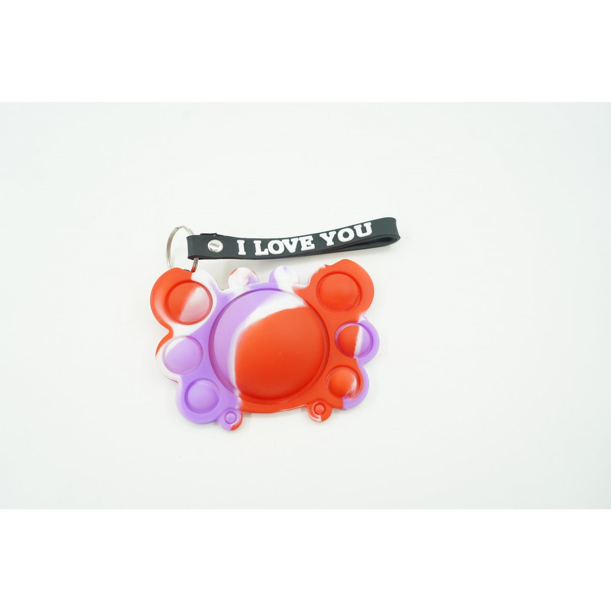 Pop It Now Jucarie Antistres, Breloc Silicon, Model Crab, Multicolor, V4