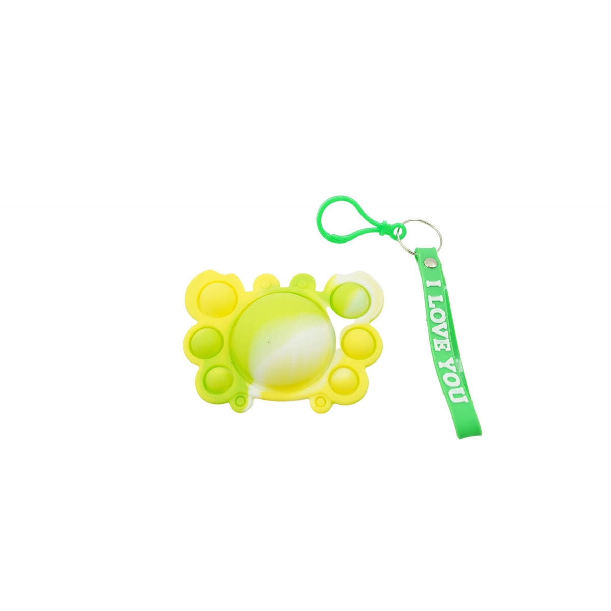Pop It Now Jucarie Antistres Breloc, Model Crab, Silicon, Multicolor, V3