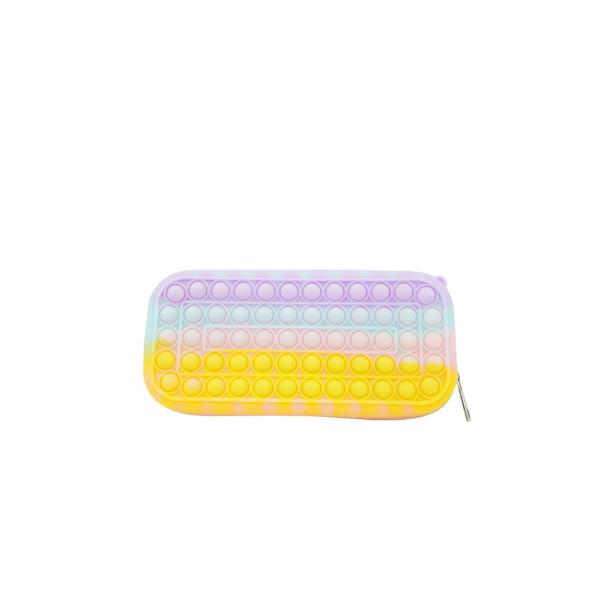 Jucărie Antistres Pop It Now and Flip It, Geantă pentru Depozitare cu Fermoar, Silicon Moale, Formă Rotundă, Multicolor