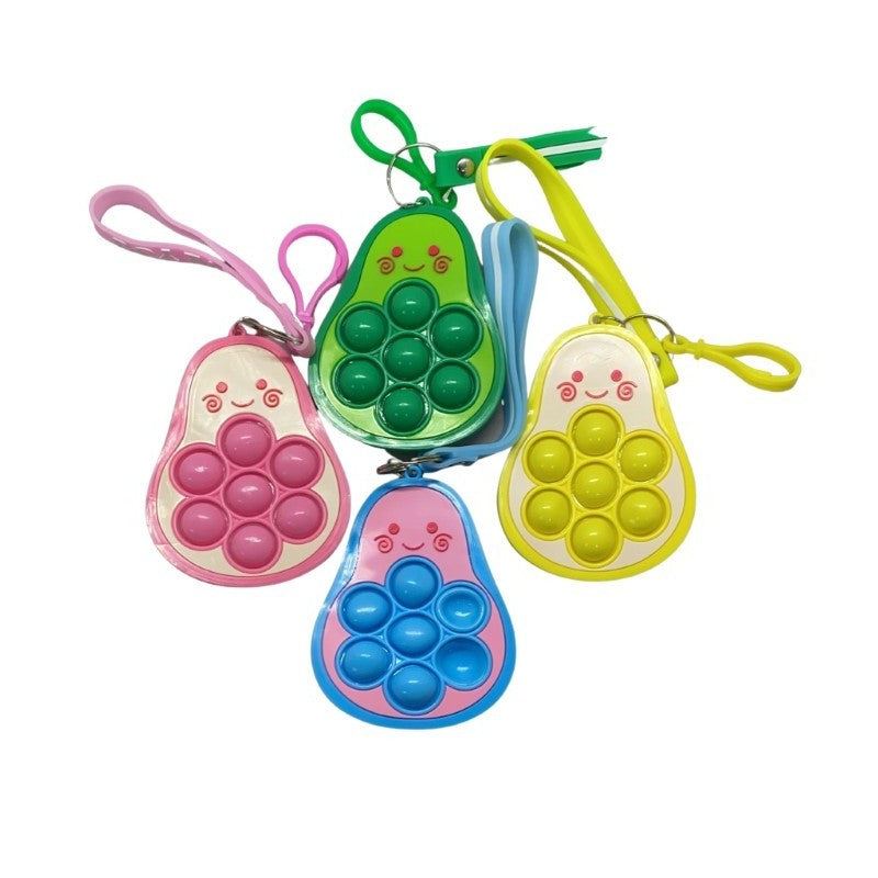 Jucarie Antistres Pop It Simple Dimple, Breloc Antistres, Silicon, Avocado, Verde