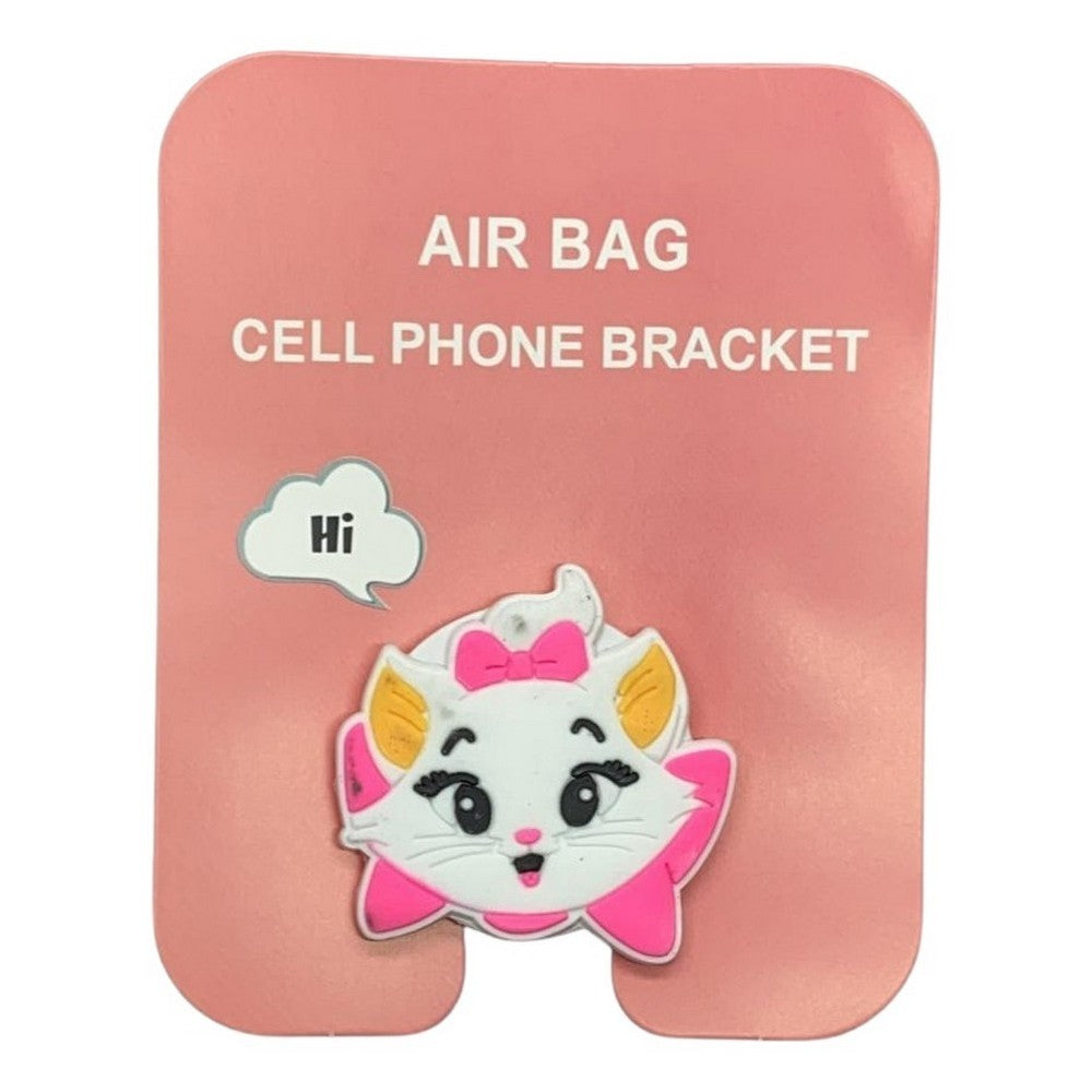 Suport Telefon Pop-Up, Stand Autoadeziv cu Model Animat 37, Tip Priza Extensibila, Silicon, Multicolor, 1 Bucata