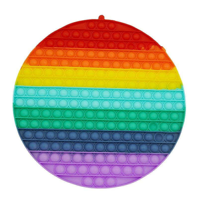 Pop It Now, Jucarie Antistres Senzoriala, Forma Rotunda, Silicon, Multicolor, Marime Uriasa