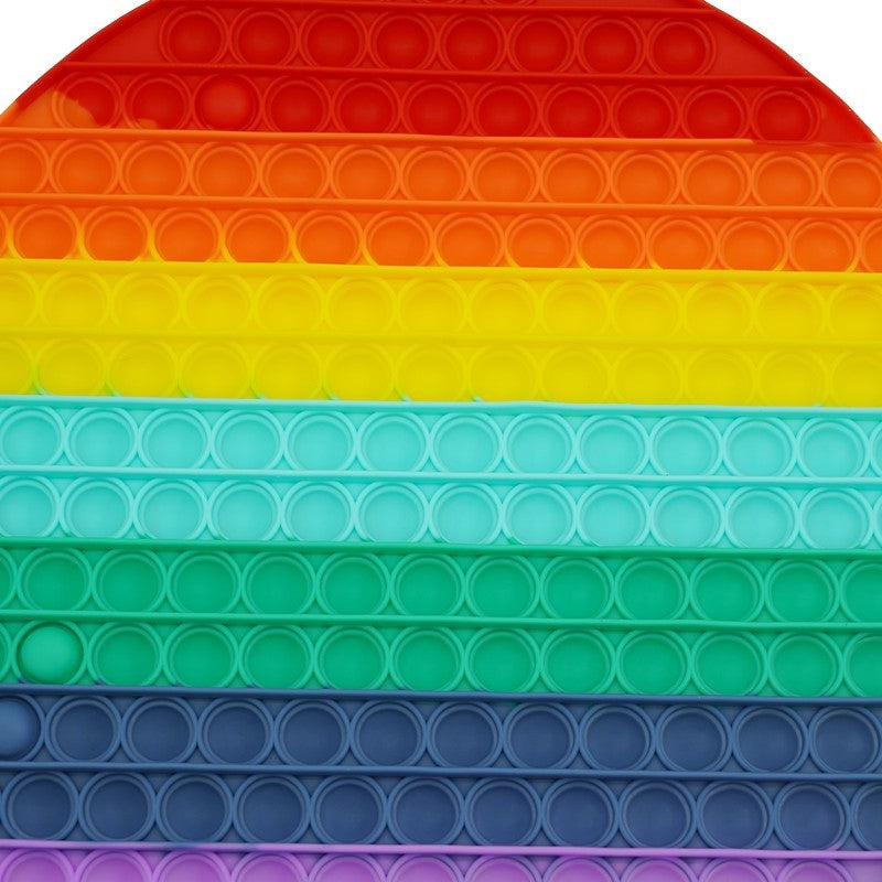 Pop It Now, Jucarie Antistres Senzoriala, Forma Rotunda, Silicon, Multicolor, Marime Uriasa