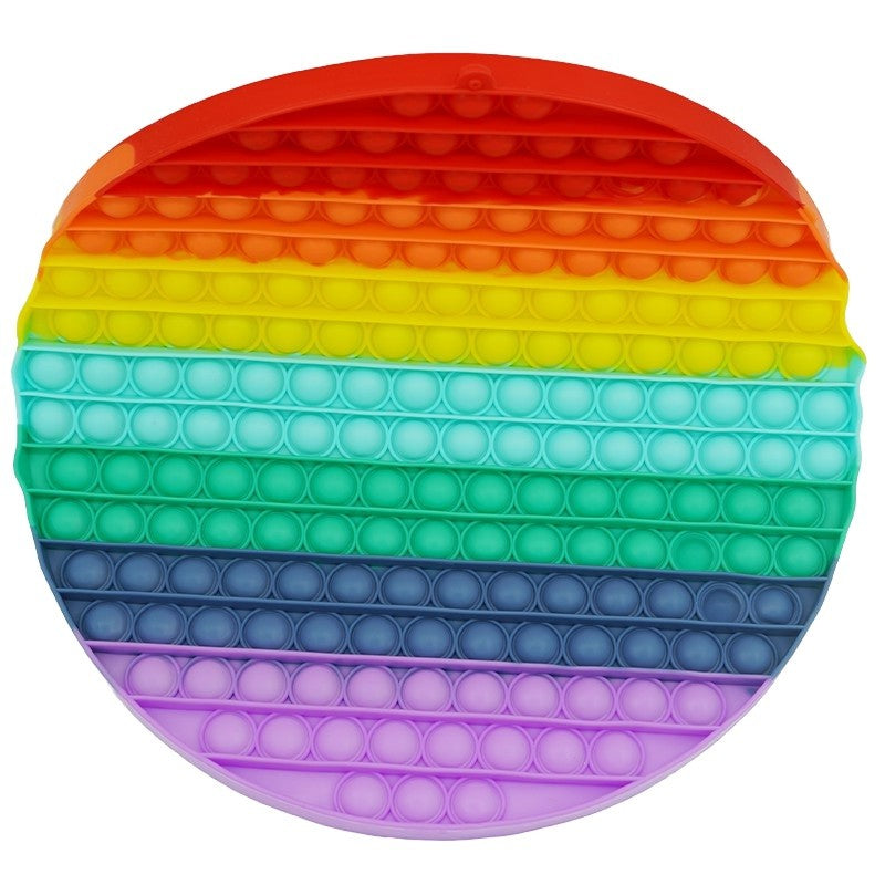 Pop It Now, Jucarie Antistres Senzoriala, Forma Rotunda, Silicon, Multicolor, Marime Uriasa