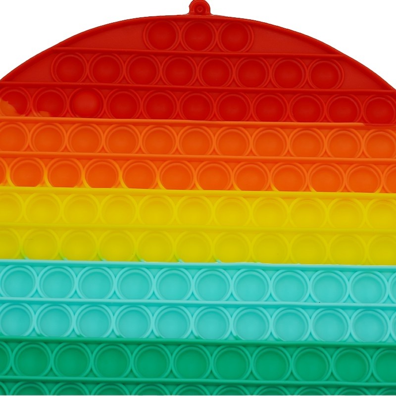 Pop It Now, Jucarie Antistres Senzoriala, Forma Rotunda, Silicon, Multicolor, Marime Uriasa