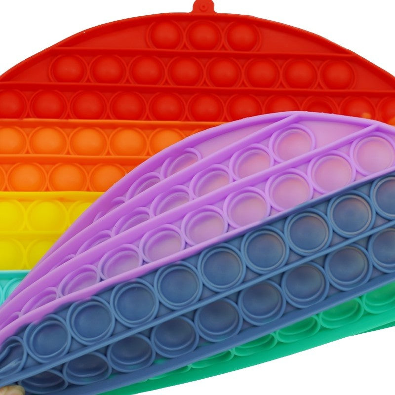 Pop It Now, Jucarie Antistres Senzoriala, Forma Rotunda, Silicon, Multicolor, Marime Uriasa