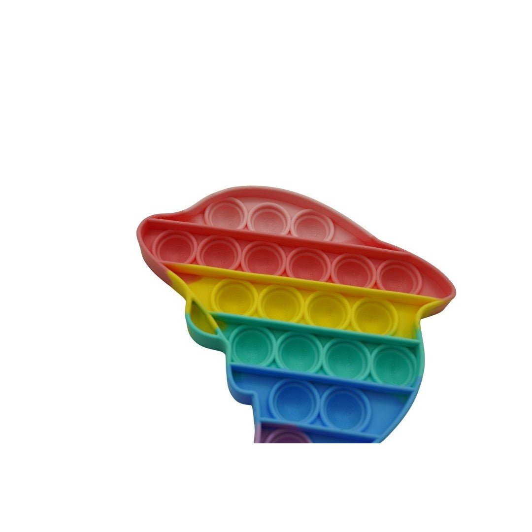 Jucarie Antistres Pop It Now and Flip It, Model Delfin, Senzoriala si Educativa, Silicon Moale Impermeabil, Multicolor