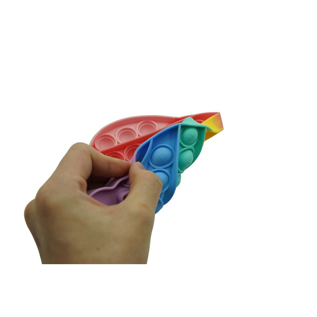 Jucarie Antistres Pop It Now and Flip It, Model Delfin, Senzoriala si Educativa, Silicon Moale Impermeabil, Multicolor
