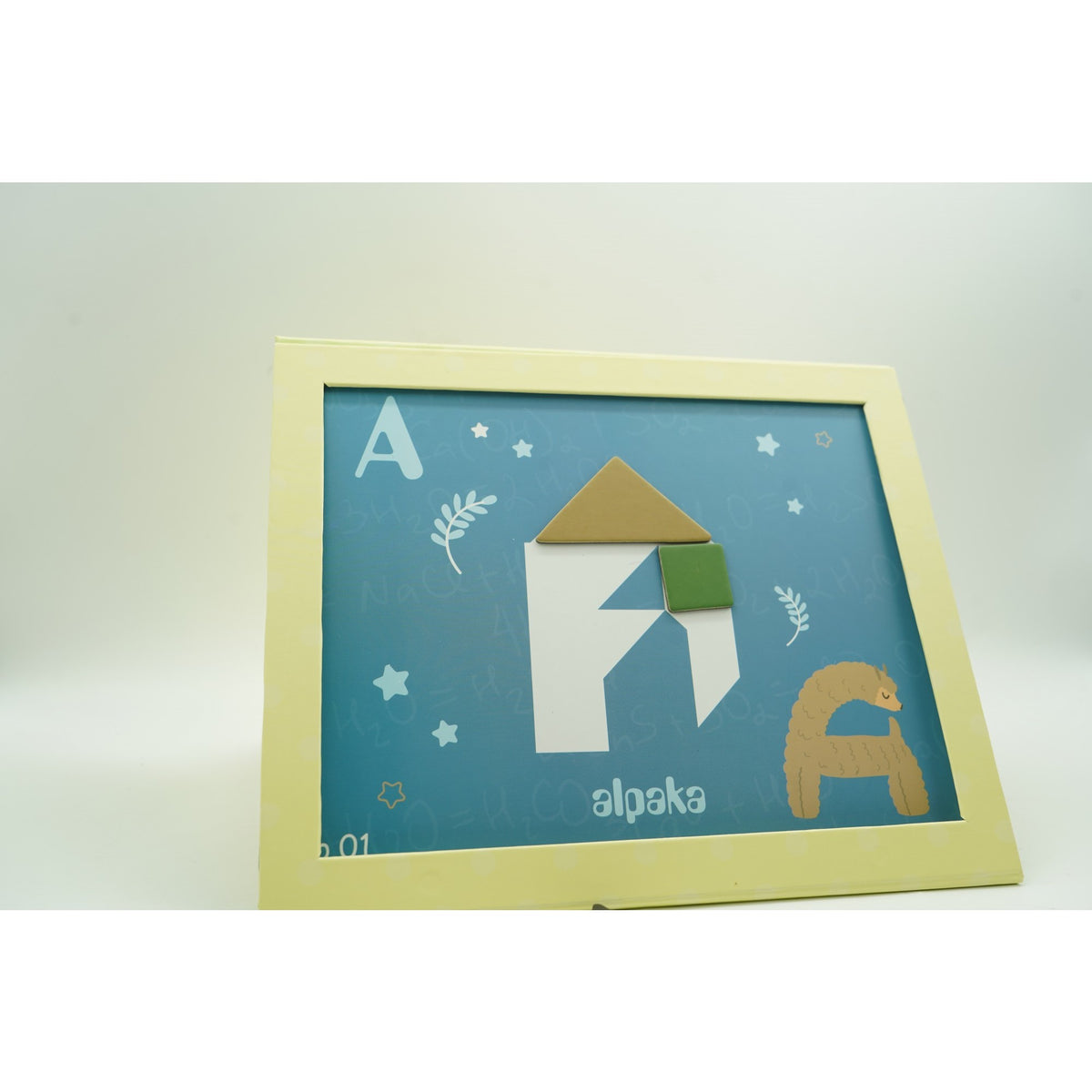 Joc Magnetic Tangram cu Tabla si Piese Geometrice, Puzzle Educativ pentru Copii +3 Ani, Dezvoltarea Abilitatilor Cognitive, Multicolor, 34 Piese