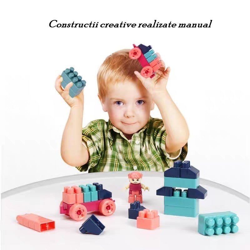 Set de Constructie Educativ Casa si Curte, Joc de Asamblare Creativ, Plastic Rezistent Non-Toxic, Multicolor, 251 Piese