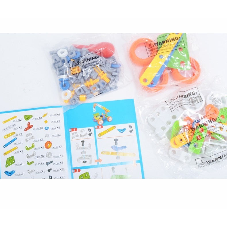Set de Constructie Masini si Vehicule, Joc Educativ de Inginerie si Mecanica, Plastic Rezistent si Non-Toxic, 5 Modele de Asamblat, 98 Piese