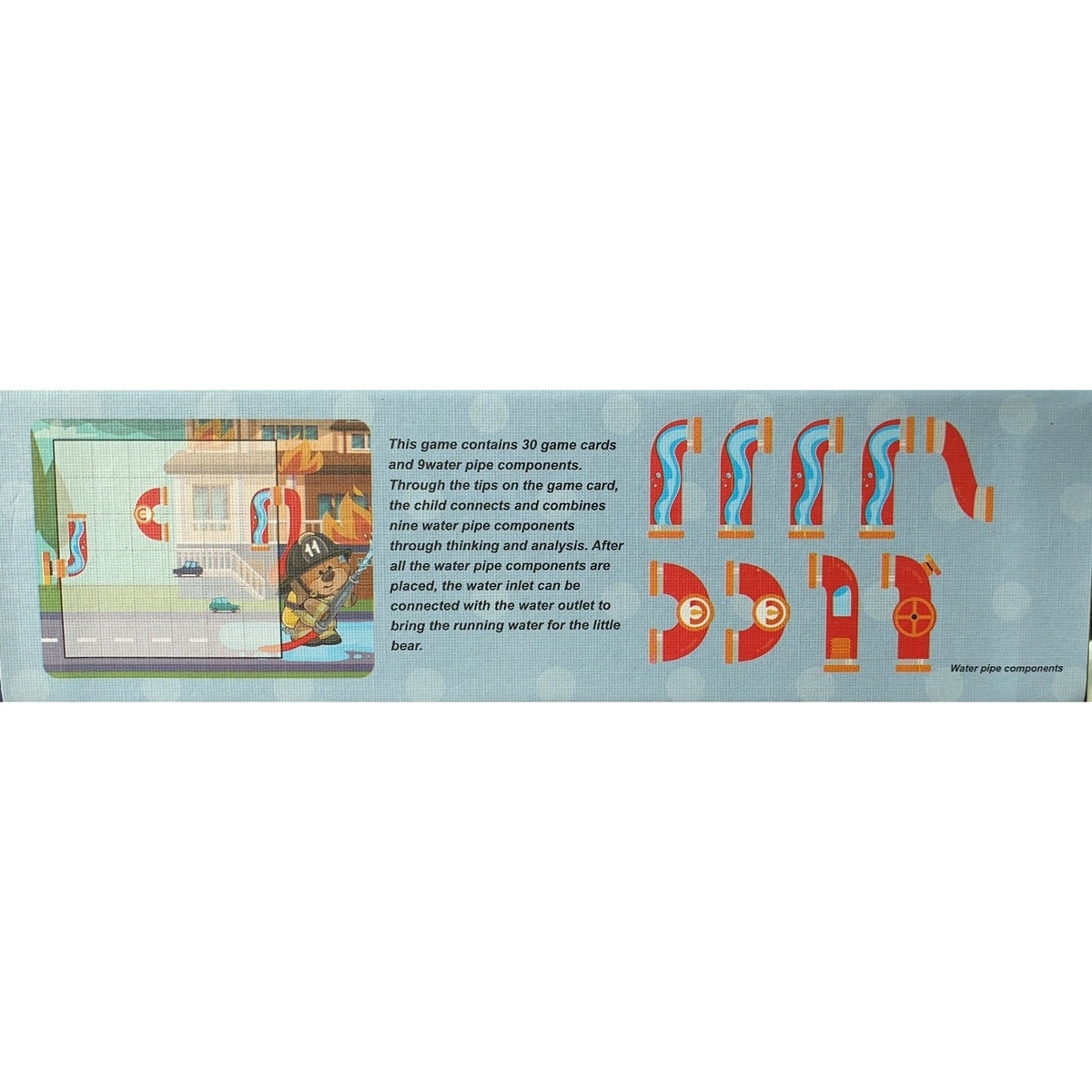 Joc Educativ Magnetic de Interconectare Micul Pompier, Puzzle Logica cu 15 Nivele de Dificultate, 9 Carti cu Provocari, Plastic si Magnet, Multicolor, +3 Ani