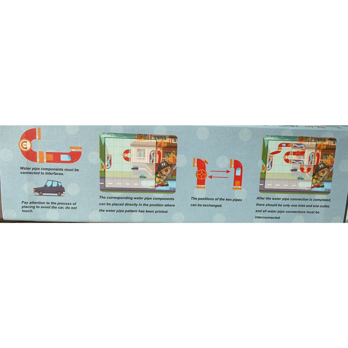 Joc Educativ Magnetic de Interconectare Micul Pompier, Puzzle Logica cu 15 Nivele de Dificultate, 9 Carti cu Provocari, Plastic si Magnet, Multicolor, +3 Ani