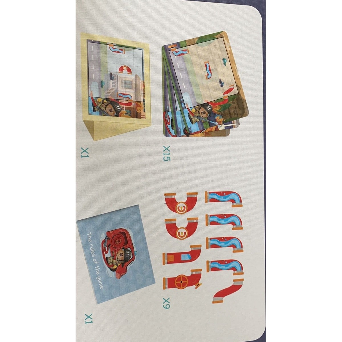 Joc Educativ Magnetic de Interconectare Micul Pompier, Puzzle Logica cu 15 Nivele de Dificultate, 9 Carti cu Provocari, Plastic si Magnet, Multicolor, +3 Ani