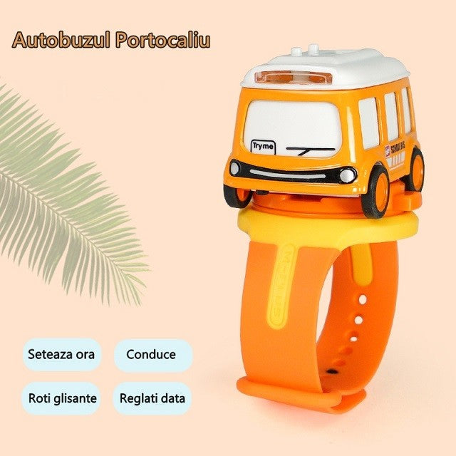 Masina-Ceas Interactiva Pentru Copii, Cu Lumini Si Sunet, Aliaj, Galben