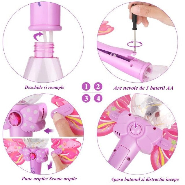 Bagheta Pentru Baloane Automata, Cu Lumini Muzicale Si Glob Disco, Plastic Non Toxic, Model 1
