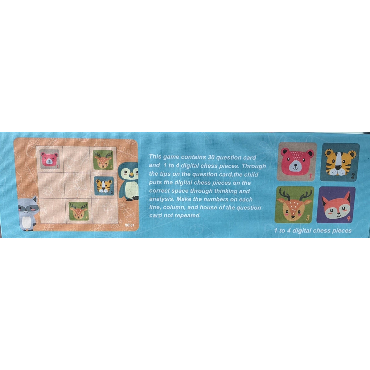 Joc Educativ Sudoku pentru Copii, Tablita Magnetica cu Animale, 32 Piese din Carton si Magnet, Verde