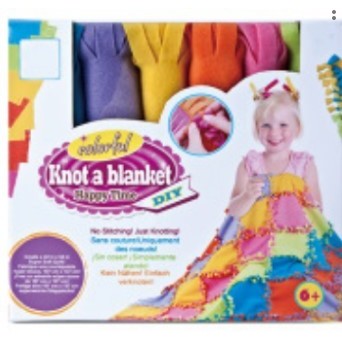 Set Creatie DIY Tesut si Tricotat pentru Patura, Joc Educativ de Indemanare, Material Textil Moale, Varsta 6+ Ani, Multicolor