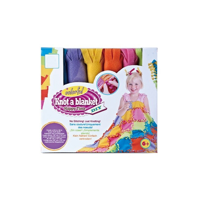 Set Creatie DIY Tesut si Tricotat pentru Patura, Joc Educativ de Indemanare, Material Textil Moale, Varsta 6+ Ani, Multicolor