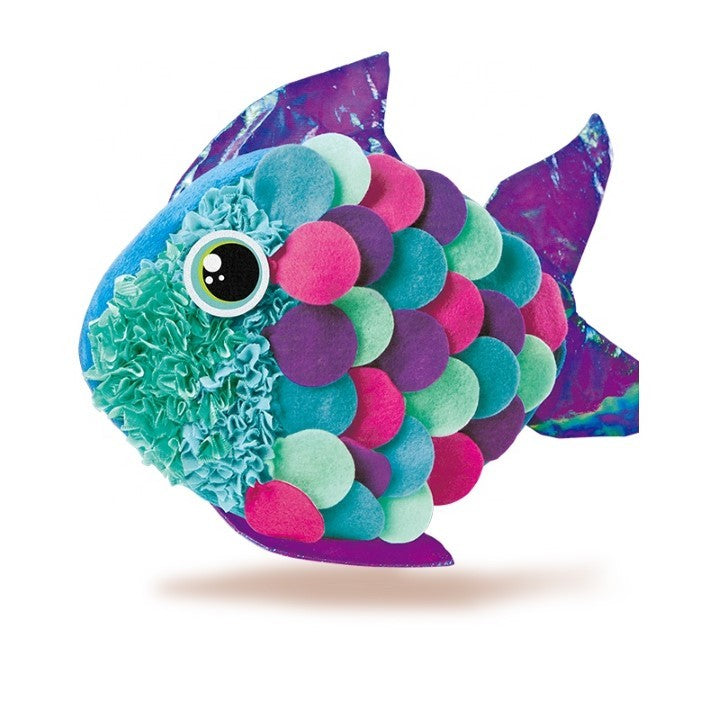 Dream Kids, Set Creatie Perna DIY pentru Copii, Joc Educativ Lucru Manual, Material Textil Moale, Model Pestisor, Multicolor, Varsta 5+ Ani