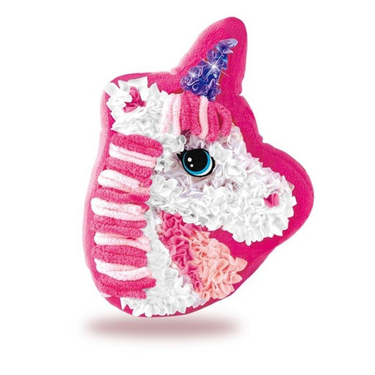 Dream Kids Set Creatie Perna Decorativa DIY pentru Copii, Model Unicorn, Activitate Educativa Manuala, Material Textil Moale, Varsta 5+ Ani, Multicolor